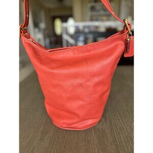 Vntg Coach Limited Ed. Legacy XL Leather Bucket Duffle Tote Bag 17998 Red